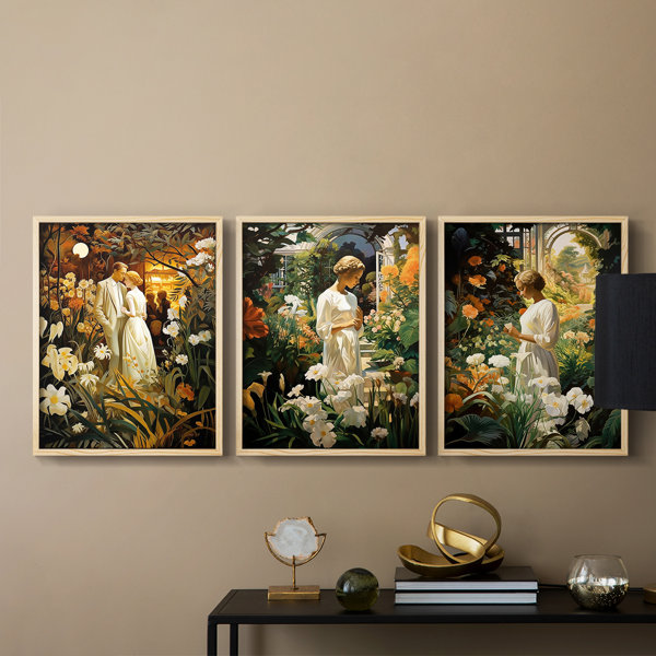 Charlton Home® FeminineSeriesCVSet Of 3 Framed Giclee Prints Ready to